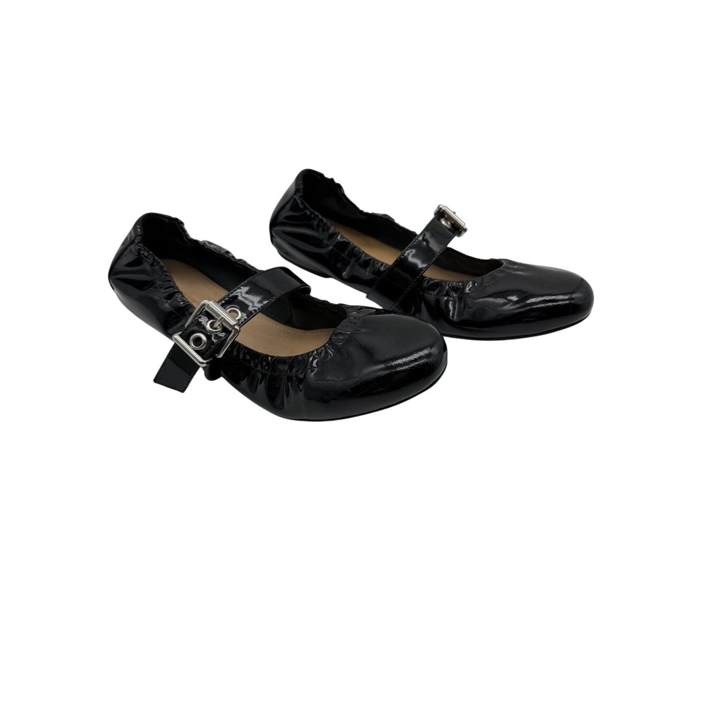 SCHUTZ Calita Black Patent Leather Mary Jane Ballet Flat 7 B
